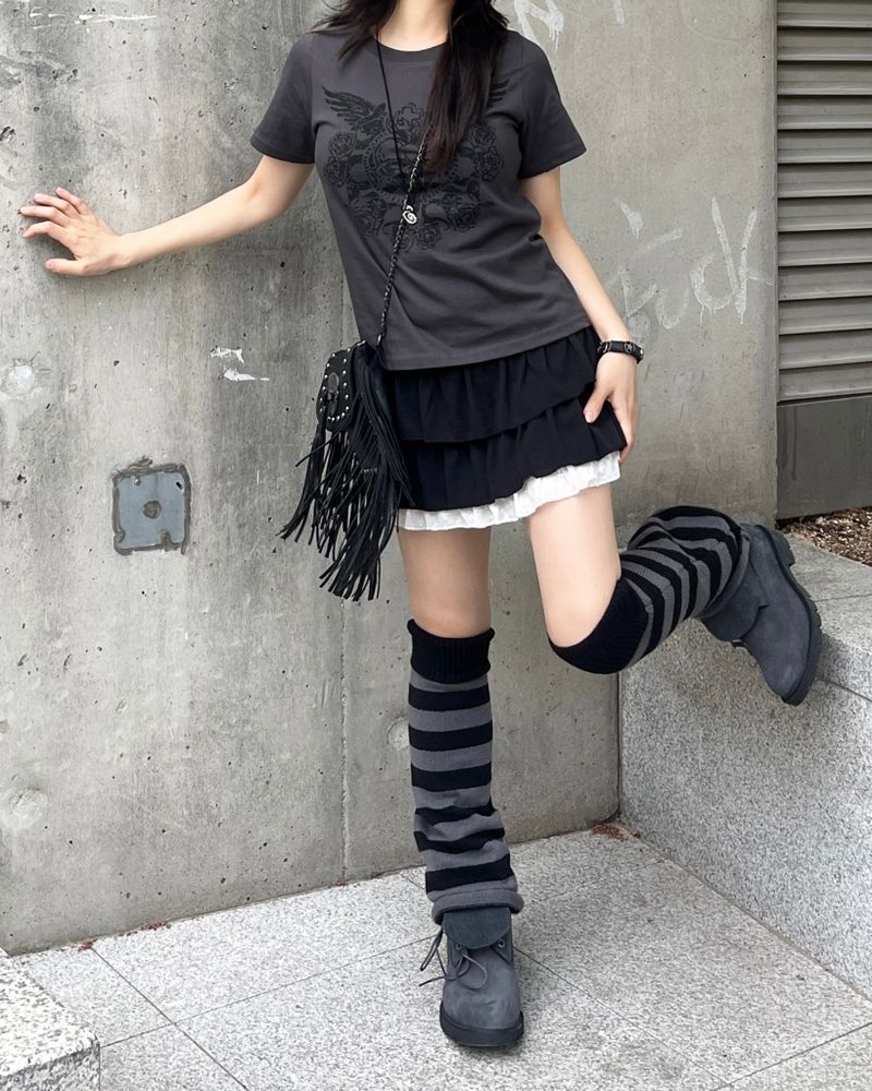 Stripe leg warmer