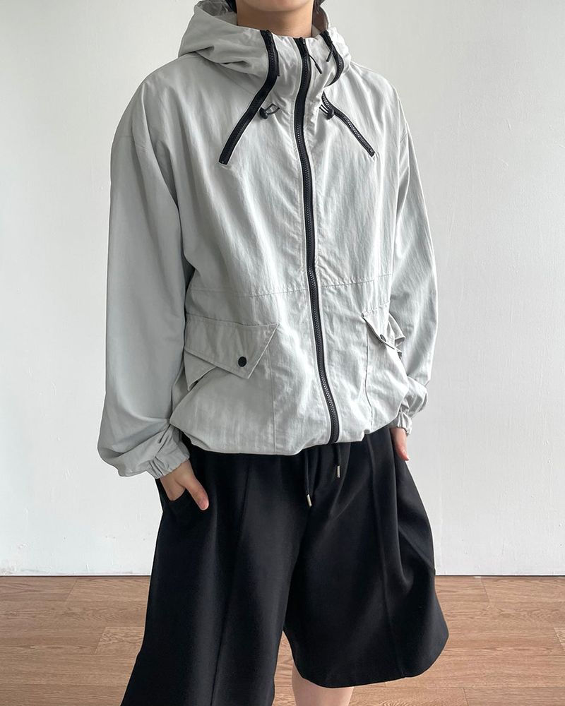Util Zipper Hood Windbreaker