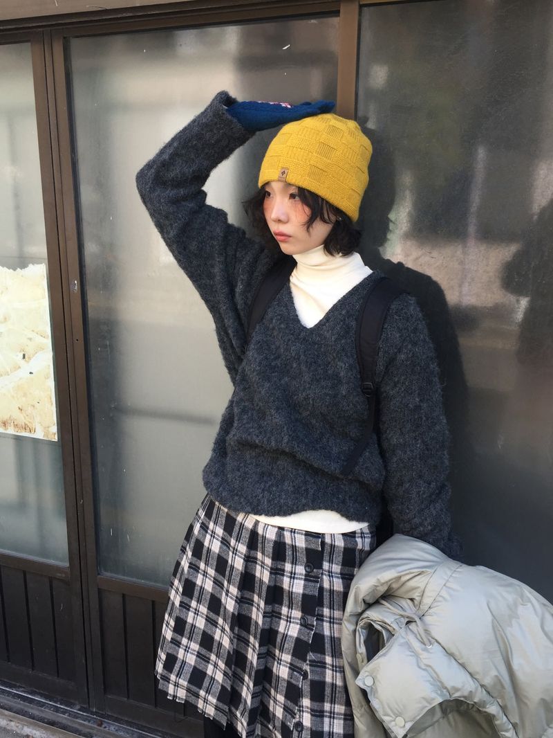 [MD Pick]Wool-Touch Brush V-Neck Knit (4 Colors)