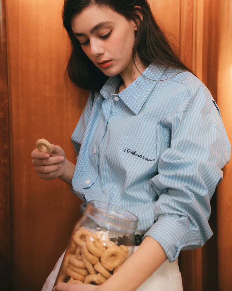 Blooming shirt_stripe blue
