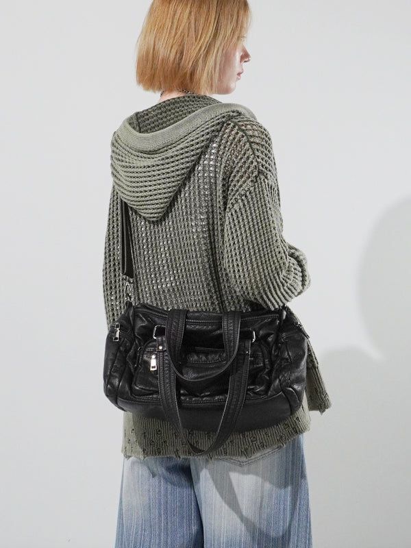 KIXI（キッシー）の「(UNISEX) マルチポケットヴィンテージクロスバッグ（バッグ）」
