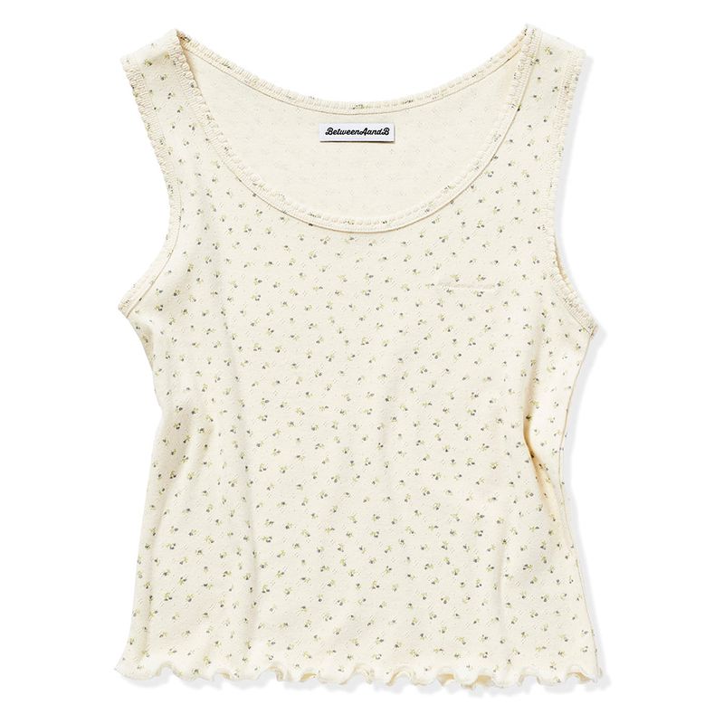 SCALLOP PUNCHING SLEEVELESS_CREAM