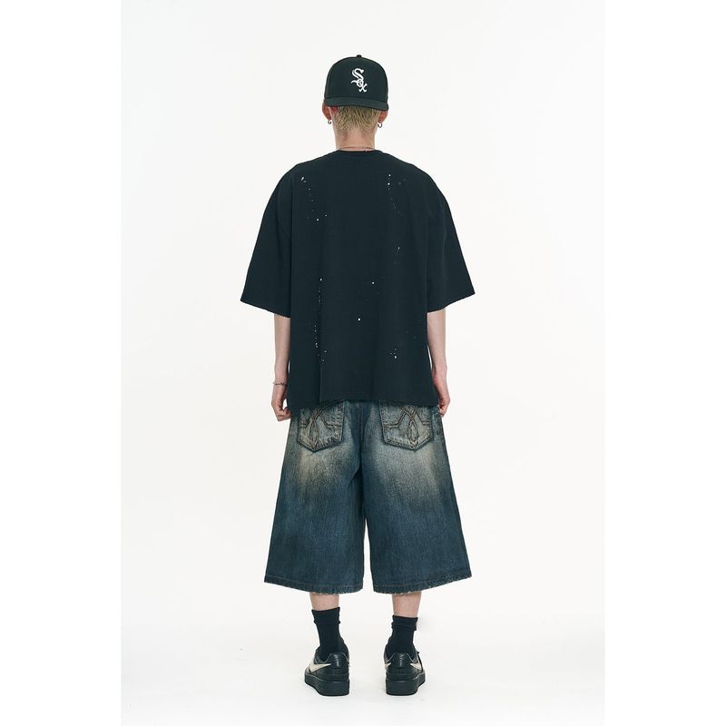 Damage Camo Patch Short Sleeve - Black