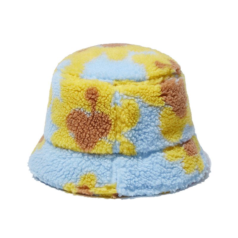 Flower Bear Fluffy Bucket Hat_Sky Blue