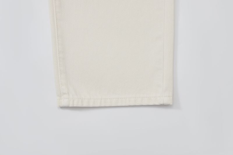 DESTROYED SLIM WIDE FIT DYING PANTS_ Cream White code 6836