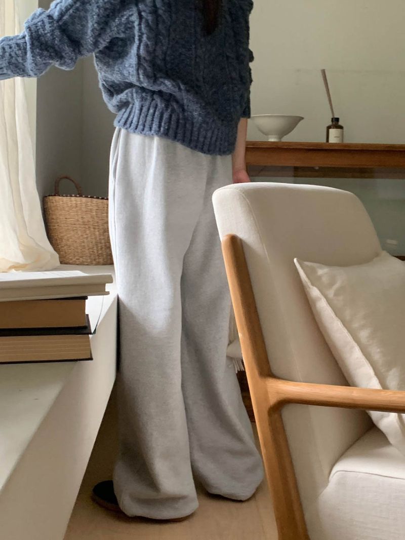 [Wool fleece] Eggdon string two-way pants