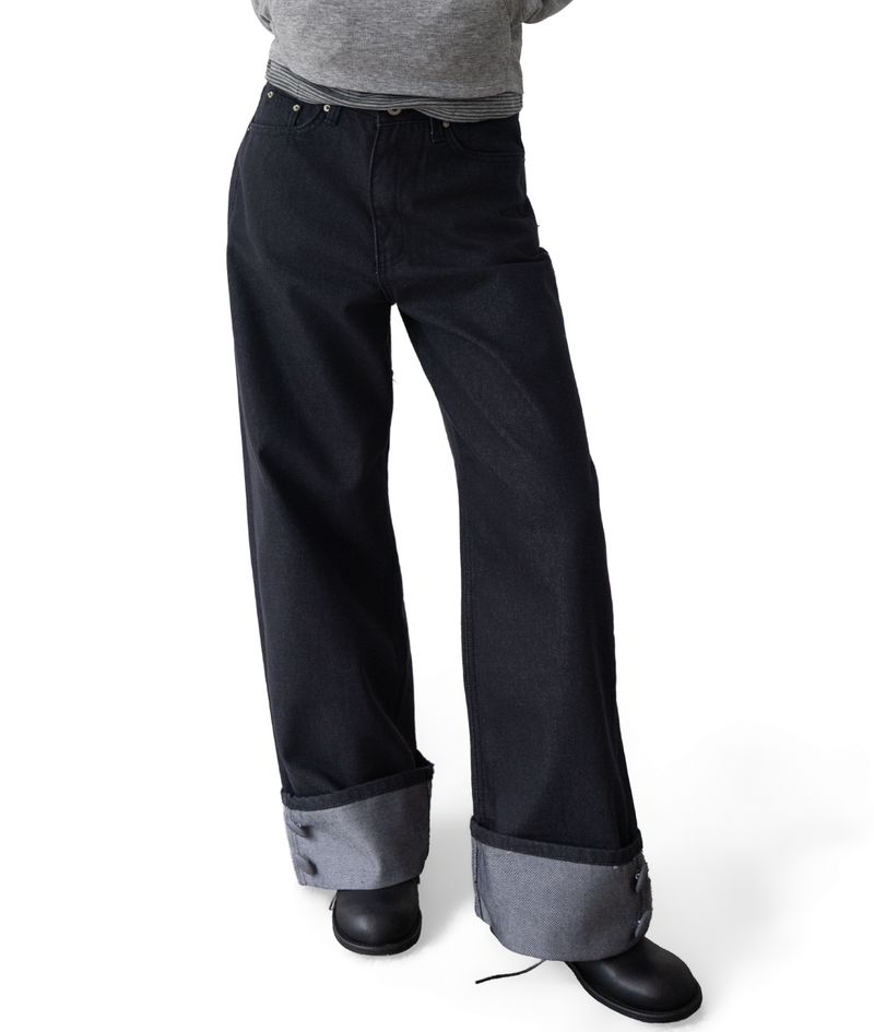 Gus Roll-Up Straight Low-Rise Denim