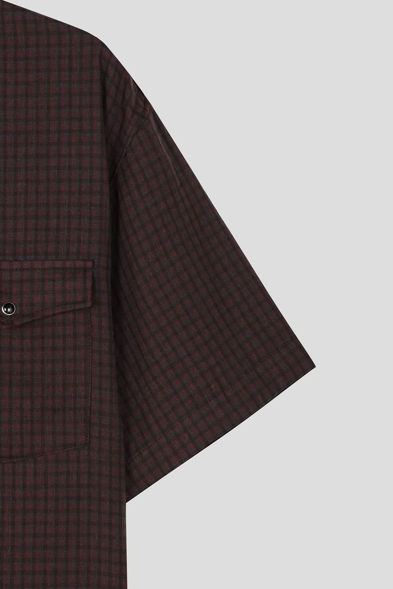 Beam Western Check Cropped Shirt