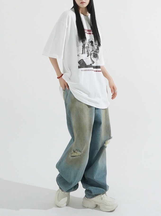 Digital band half t-shirt
