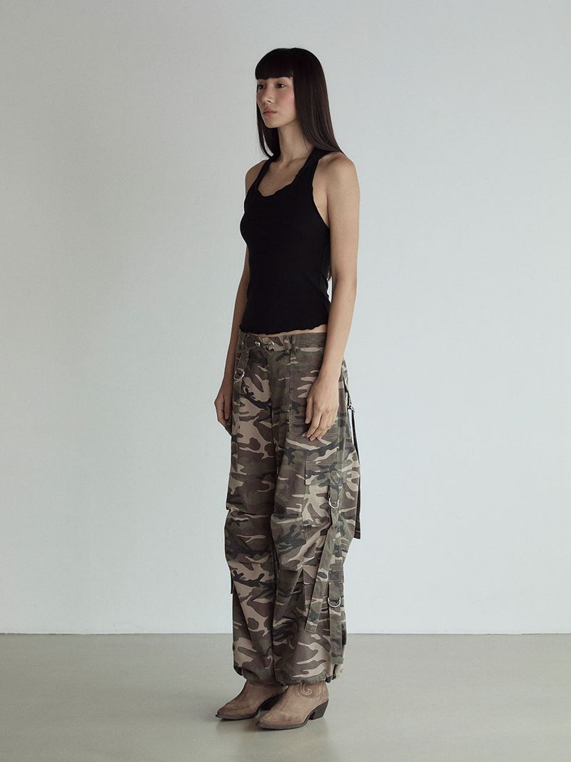 D-ring Cargo Pants_Camoflage beige