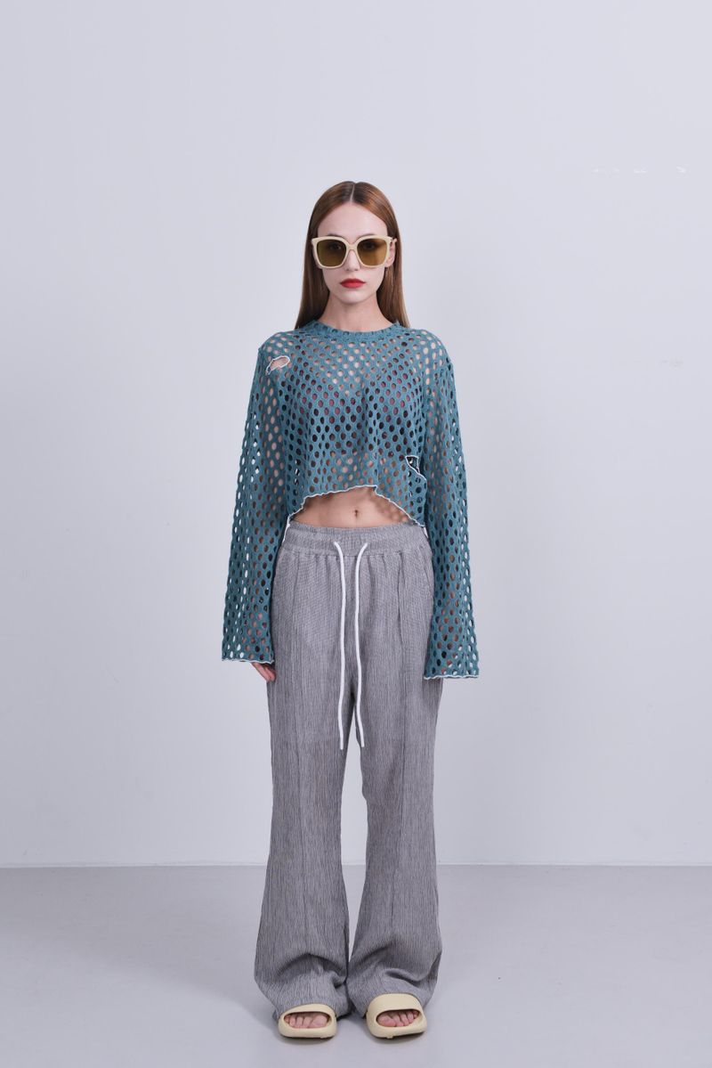 cut out net longsleeve