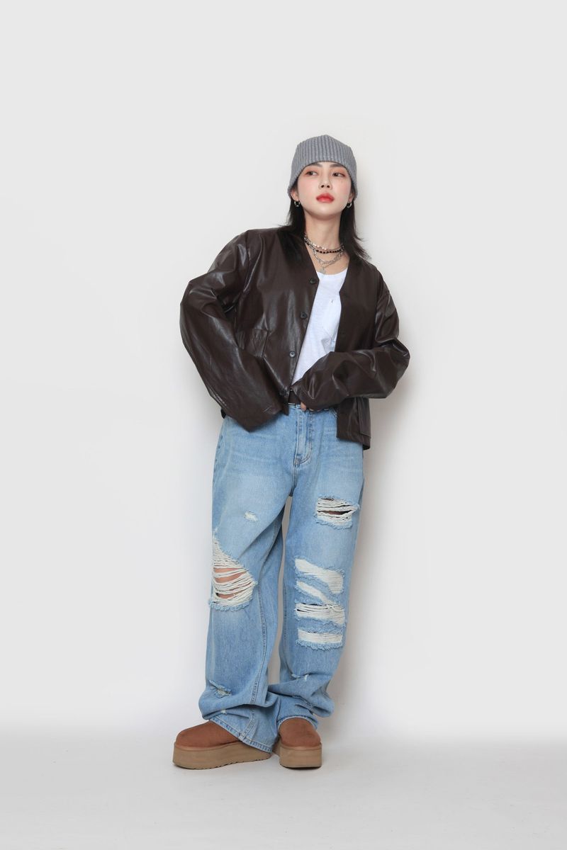 ribbed pintuck short beanie