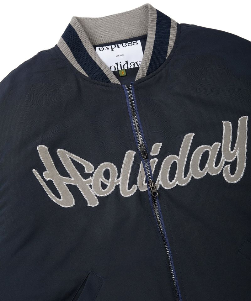 In-Holiday Varsity Jacket _Dark Navy