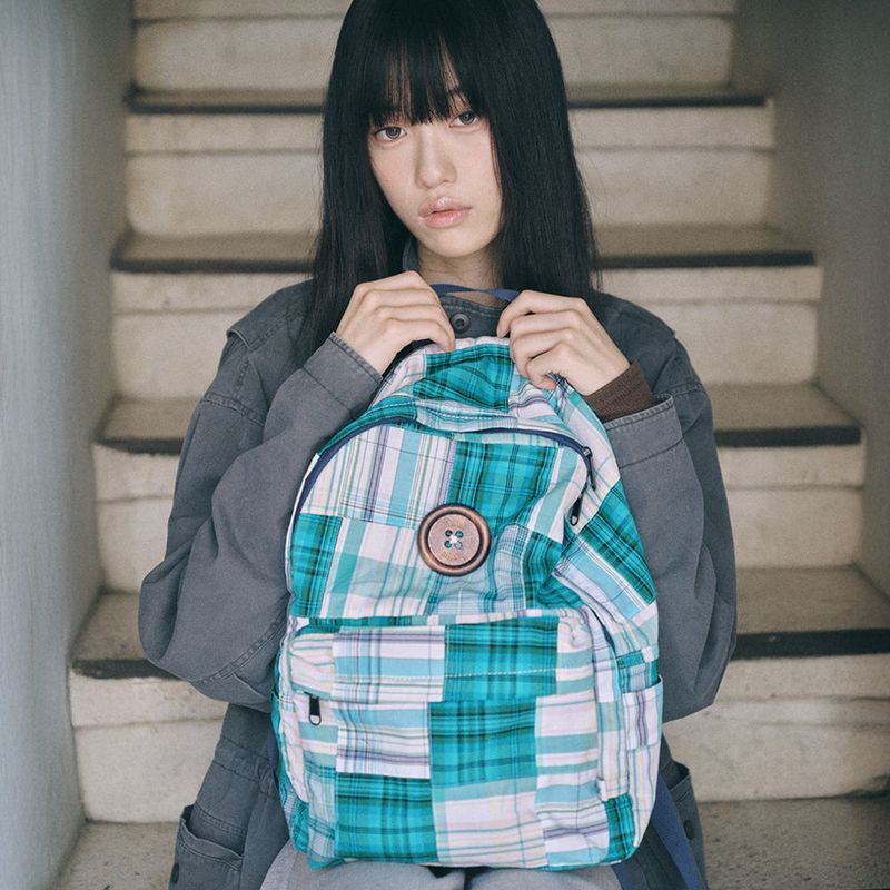 kiibi（キイビ）の「ヴィンテージ パッチワーク バックパック グリーン（バッグ）」