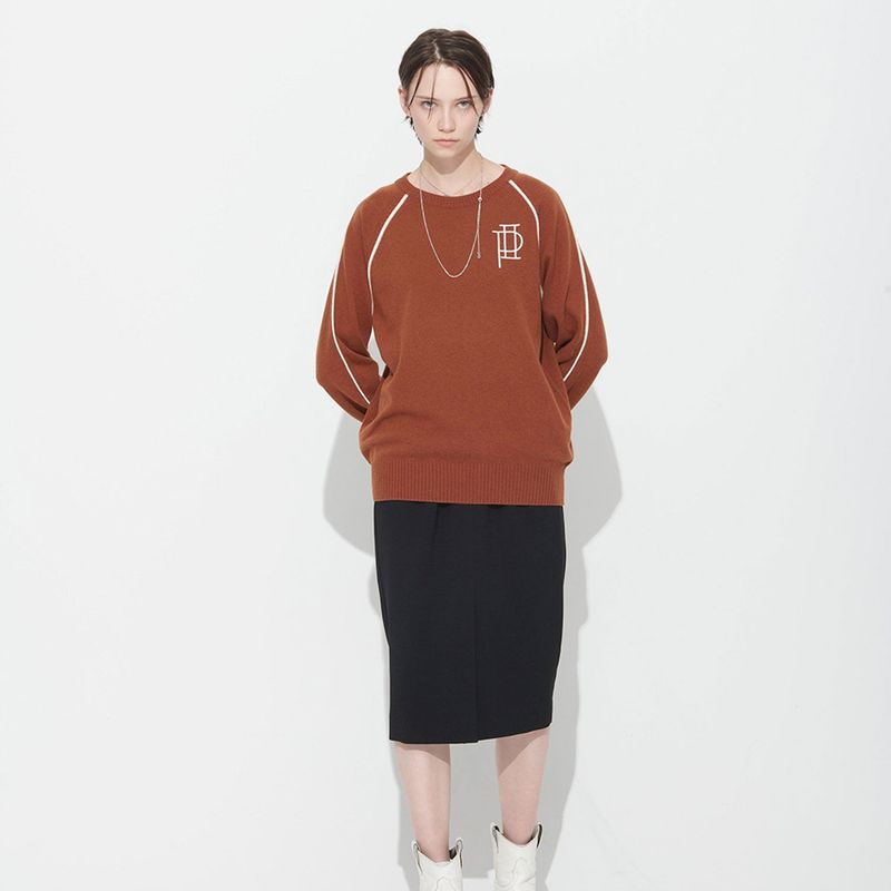  [UNISEX] LOVE RAGLAN KNIT, BRICK BROWN