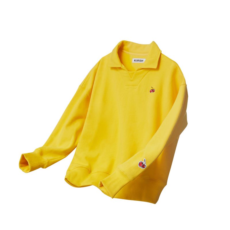 KIRSH（キルシー）の「CHERRY OPEN COLLAR SWEATSHIRT [MUSTARD]（Tops）」