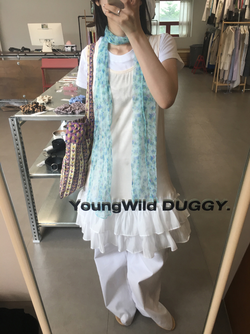 Airy Blossom Scarf (2color)