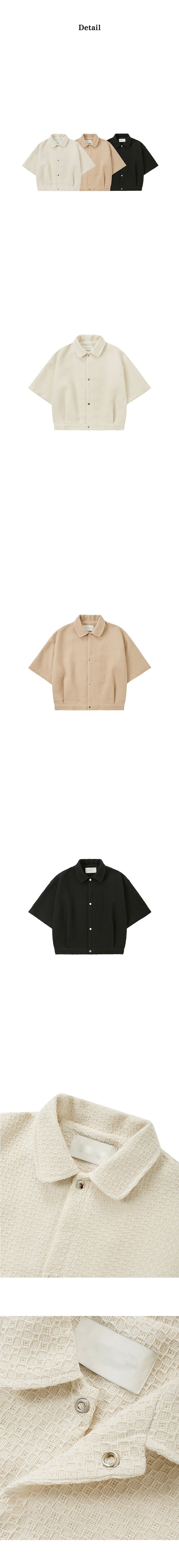 [SET UP] Tweed crop half jacket (3color)