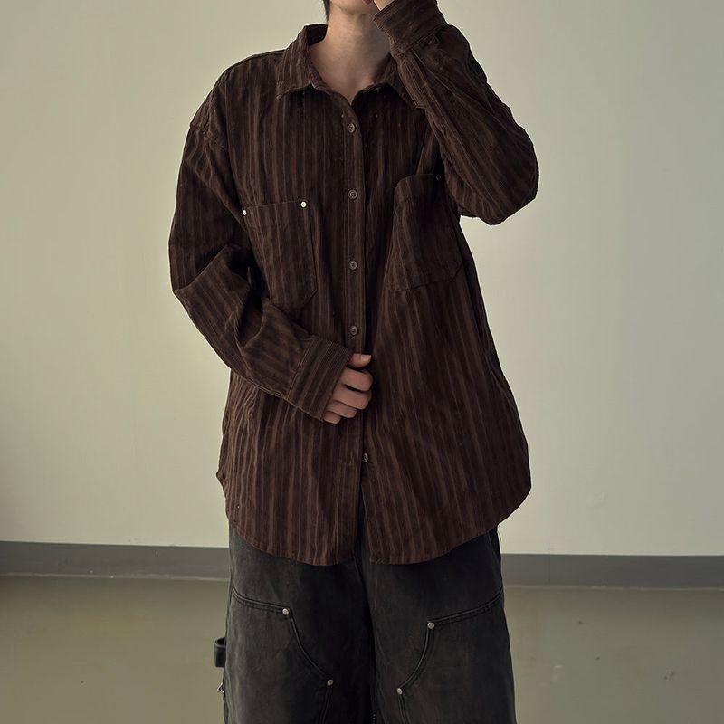 Berl heavy corduroy rivet shirt