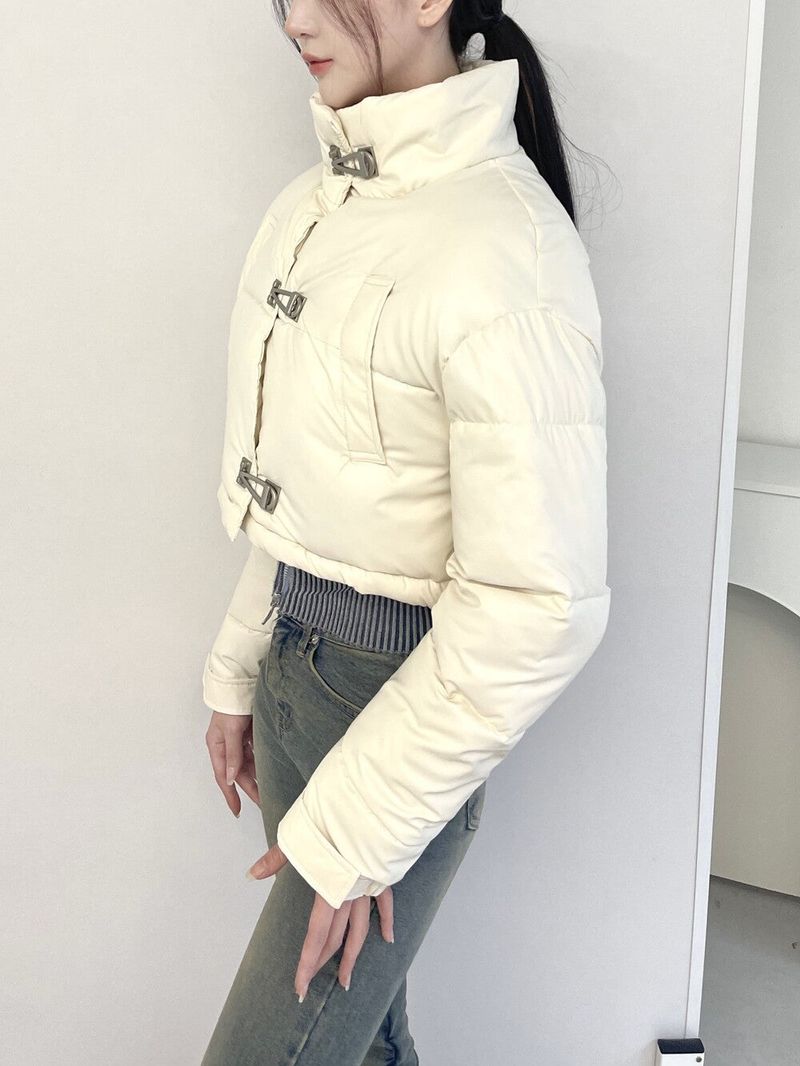 1096. Buckle leather short padding jp (2color)