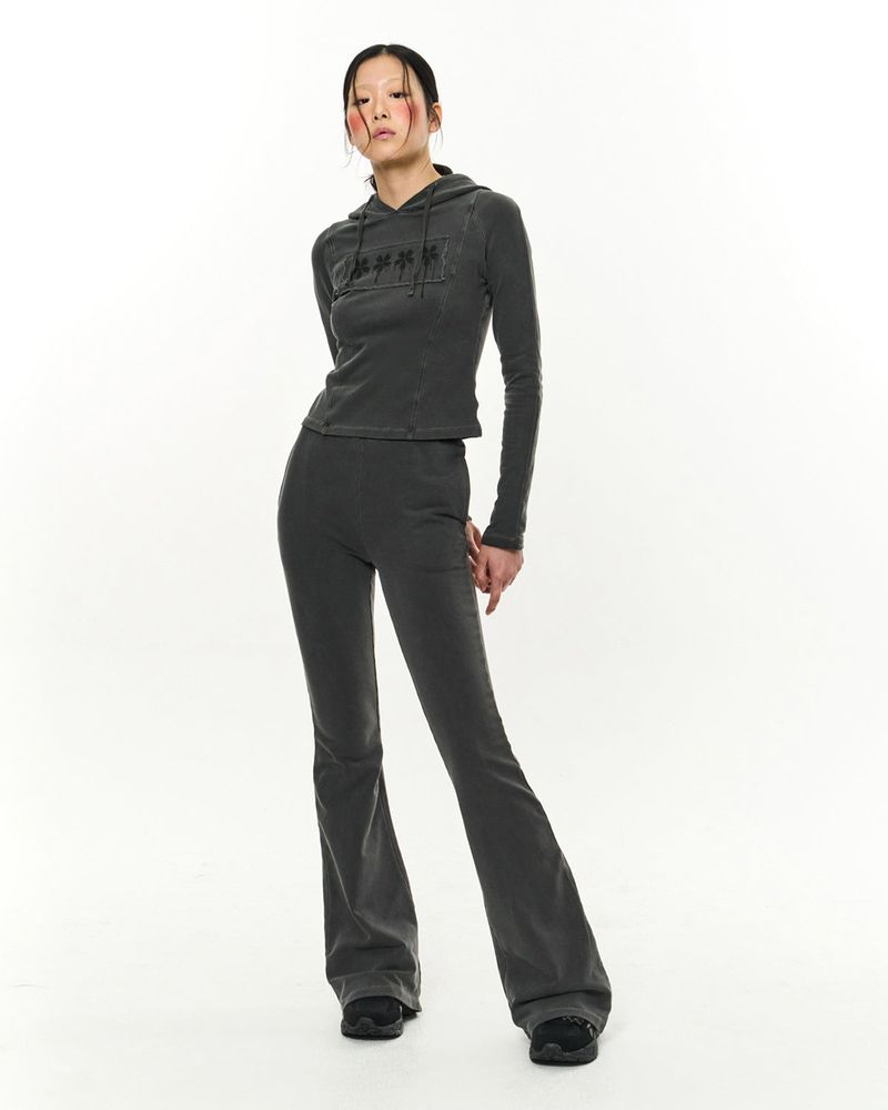 Patch Slim Lounge Pants _ Dark Grey