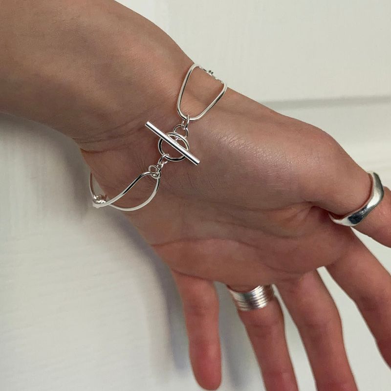 [925silver] Connecting link bracelet