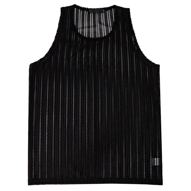 C Wear by the Genius（シーウェア バイザジーニアス）の「シースルークラフトニットスリーブレスブラック（トップス）」