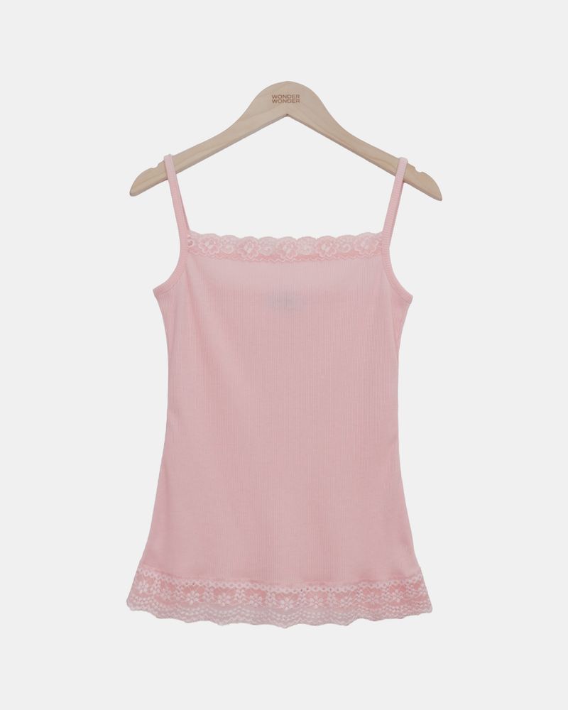 Vuet Lace Ribbed Sleeveless Top