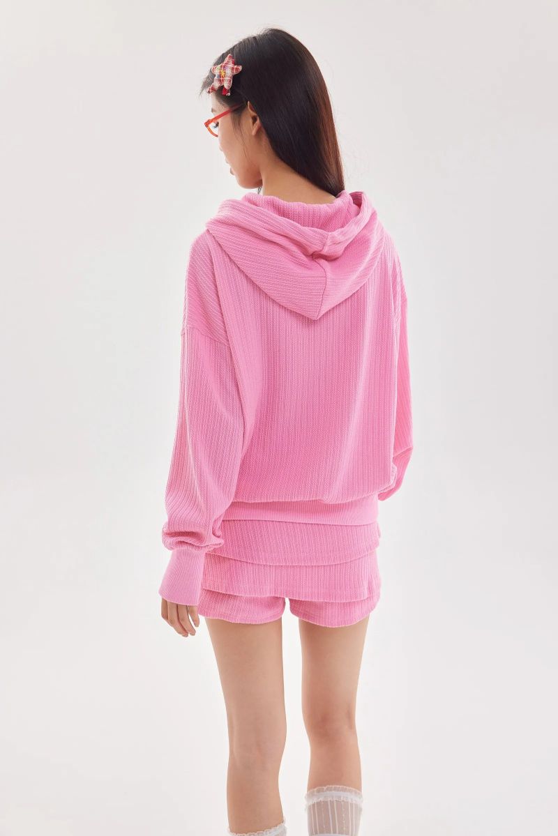 Off the Clock Hooded Jacket (Pink)