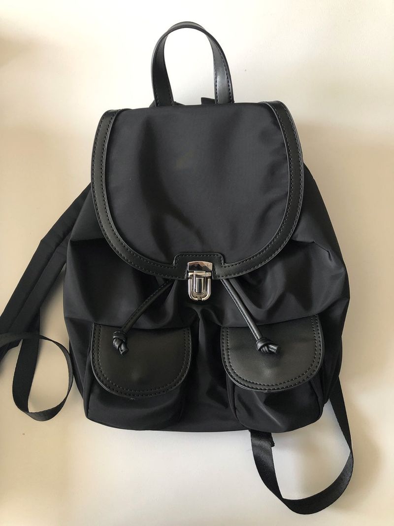 Two-Pocket Nylon Backpack