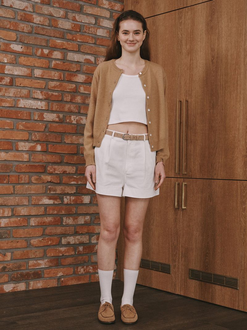 Camel round cardigan (Camel)