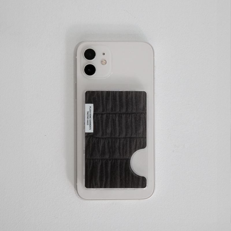 22haus（トゥートゥーハウス）の「shirring card holder - black（Smartphone Accessories）」