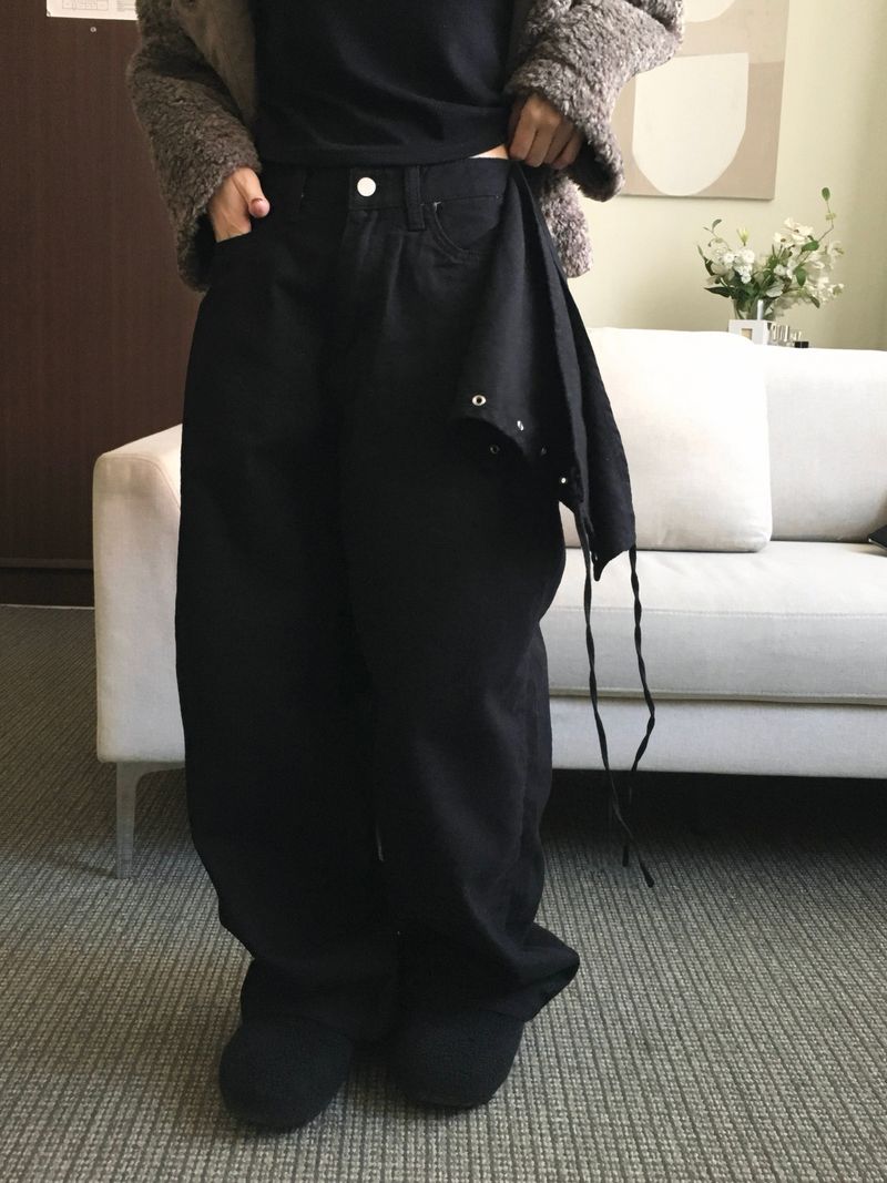 Eyelet Steel Lap Scarf Pants (3c)