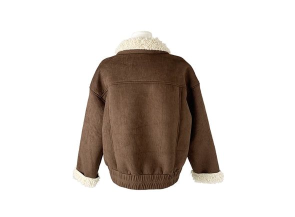 [Fur Lining] Rat Wool Suede Mustang Jumper