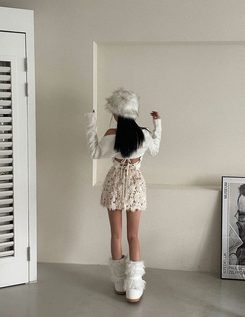 block soft knit bolero