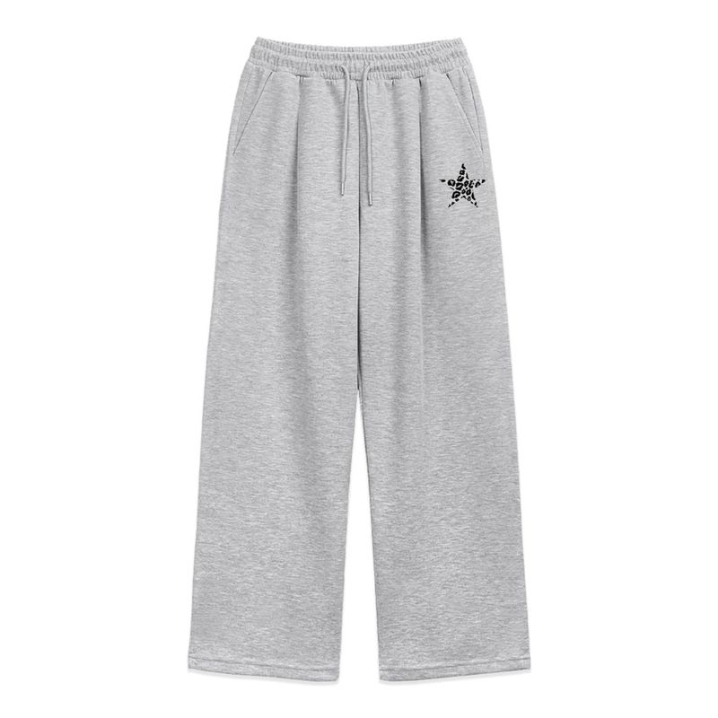 LEOPARD STAR ONE TUCK WIDE SWEAT PANTS (2color)