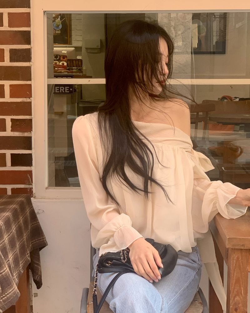 MAYBINS(メイビンス)の「Raty ribbon chiffon blouse(Tops)」