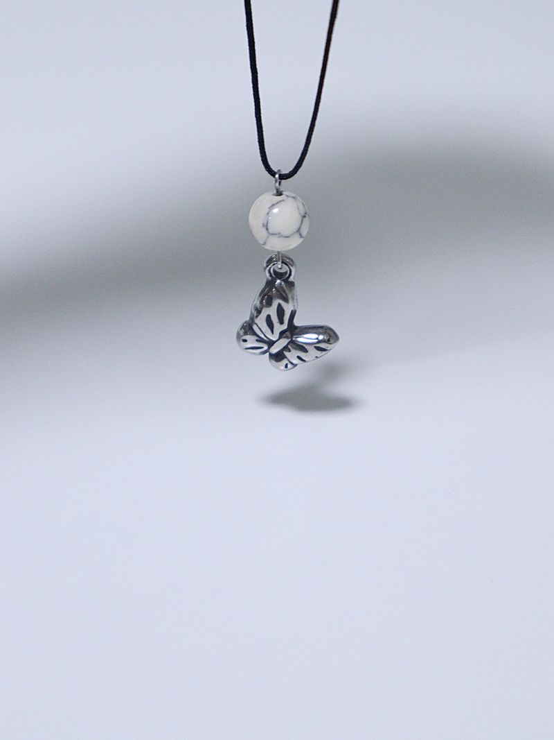 antique butterfly gemstone necklace