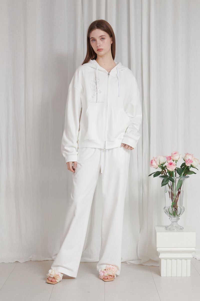 PAIN OR PLEASURE（ペインオアプレジャー）の「ROSE SWEATPANTS white（Pants）」