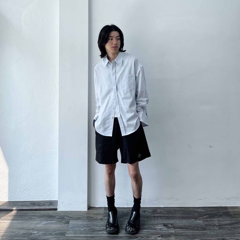 Sharp Silhouette Long-Sleeve Shirt