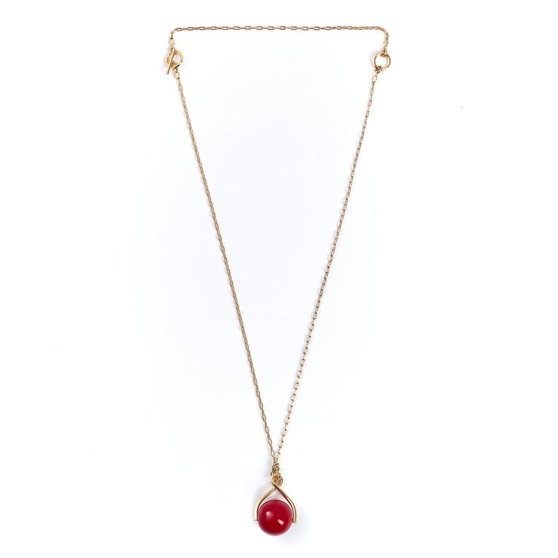 Balloon Pendant Necklace_Red