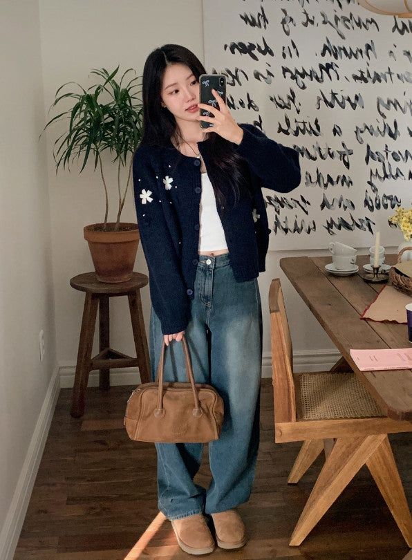 AR Tuck Wide Denim Pants (3color)