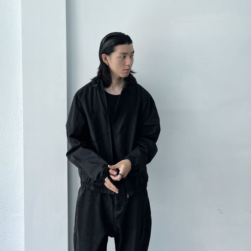 Structured Seam Hooded Jacket
