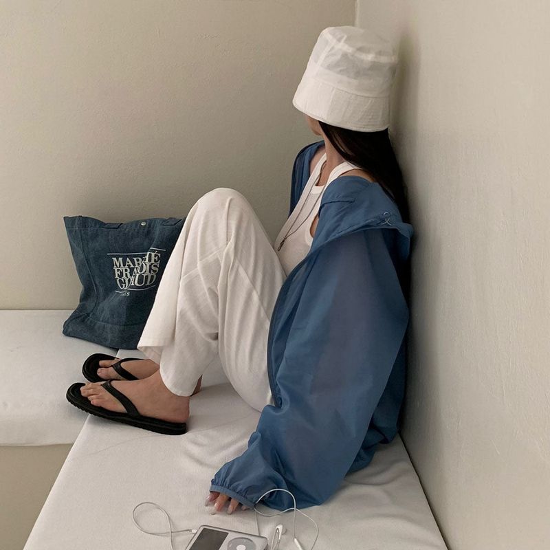 [BELLIDE MADE] scene food see-through windbreaker