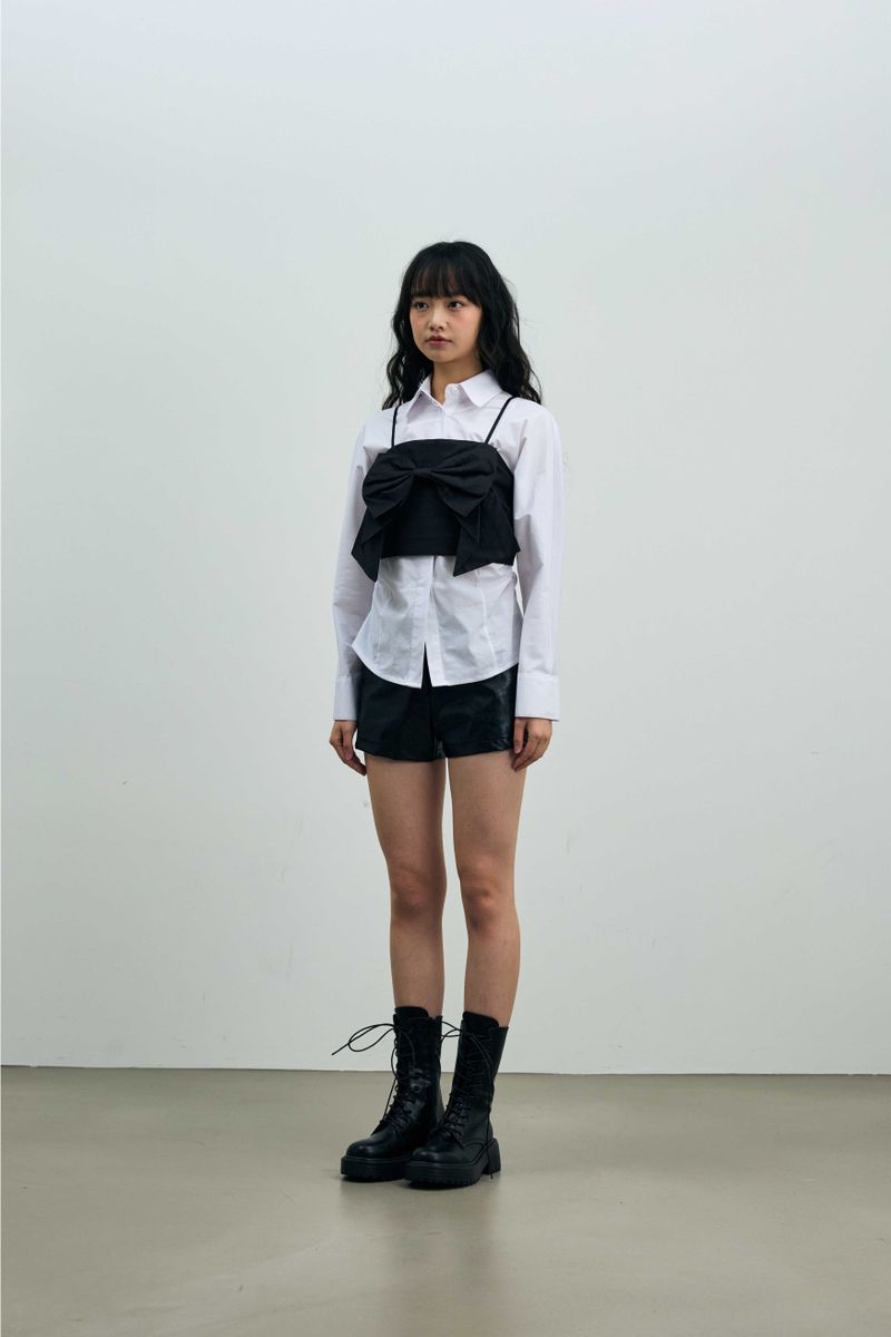 ARI RIBBON BUSTIER / BLACK