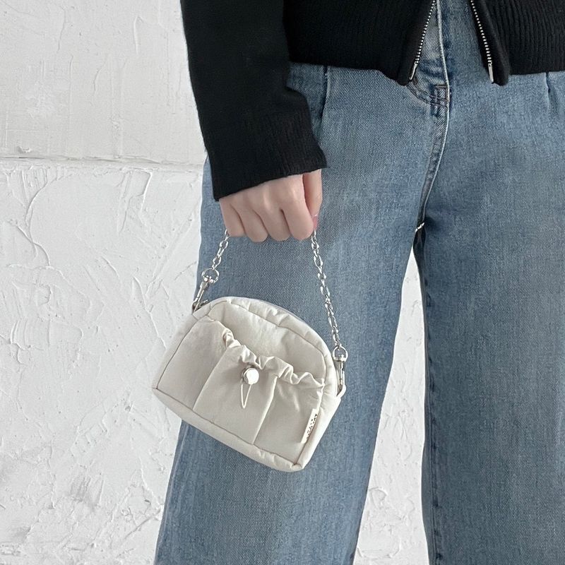 Card Wallet Mini Chain Bag-IVORY