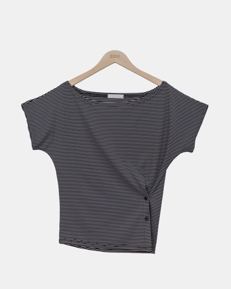 Shoto Wrap Button Short-Sleeve T-Shirt