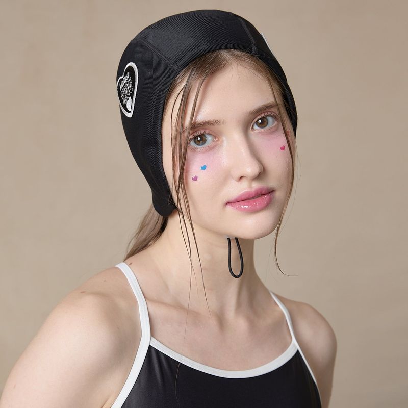 Heart Maltese Swimming Cap