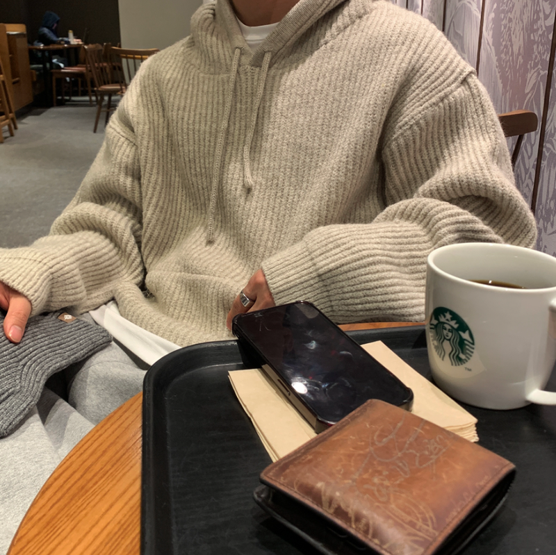  Sydney Heavy Duty Wool Blend Overfit Knit Hoodie