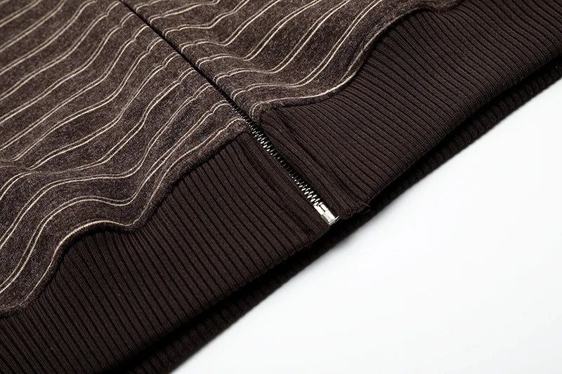Mona Archive Stripe Hoodie Zip-up